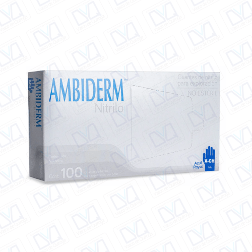 Guantes de Nitrilo EXTRA CHICO AZUL ROYAL Ambiderm